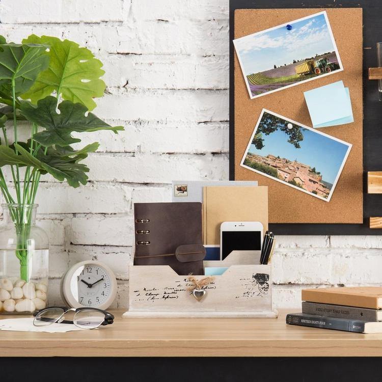 Vintage Postcard Design Wood Mail Organizer - Mygiftss