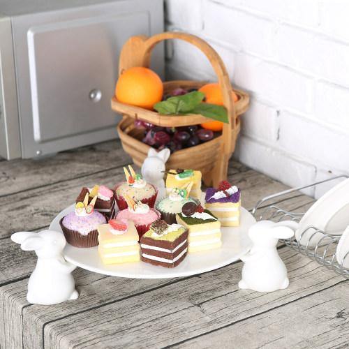 White Ceramic Bunny Serving Plate - Mygiftss