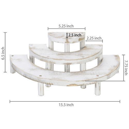 White Washed 3-Tier Retail Display Risers - Mygiftss