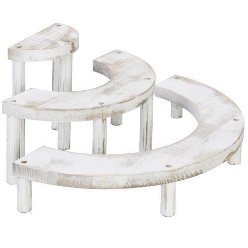White Washed 3-Tier Retail Display Risers - Mygiftss