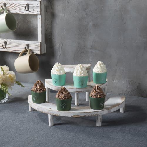 White Washed 3-Tier Retail Display Risers - Mygiftss