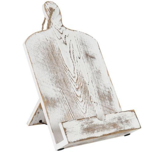Whitewashed Cutting Board Style Cookbook Holder - Mygiftss