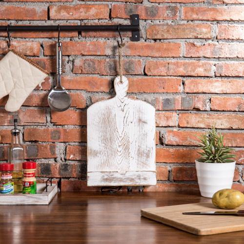 Whitewashed Cutting Board Style Cookbook Holder - Mygiftss