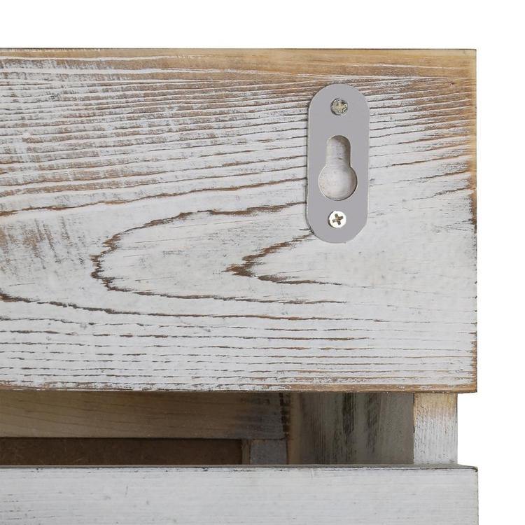Whitewashed Wall-Mounted Mail Holder - Mygiftss