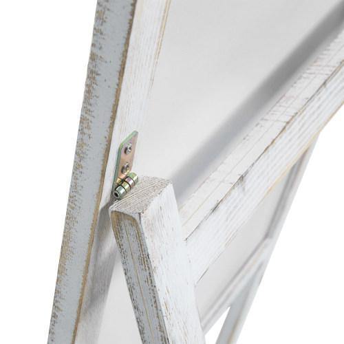 Whitewashed Wood Chalkboard Easel with Shelf - Mygiftss