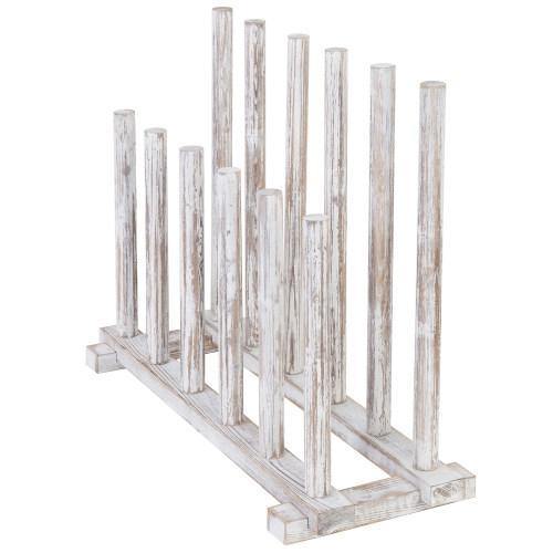 Whitewashed Wood Inverted Boot Storage Rack - Mygiftss