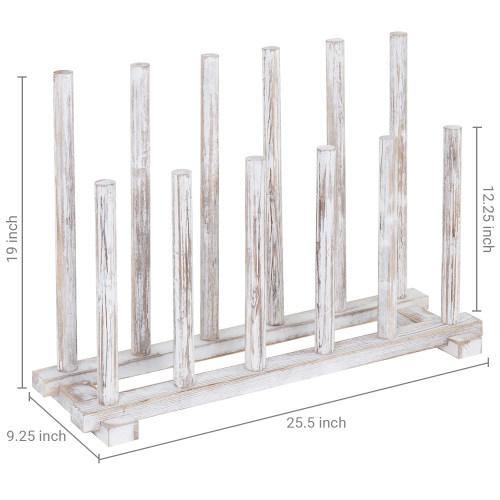 Whitewashed Wood Inverted Boot Storage Rack - Mygiftss