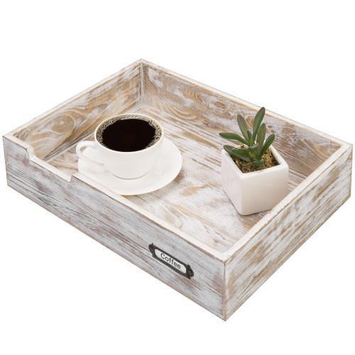 Whitewashed Wood Office Document Tray - Mygiftss