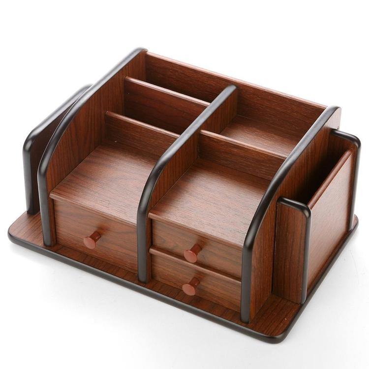 Wood Office Supplies Desk Organizer Rack - Mygiftss