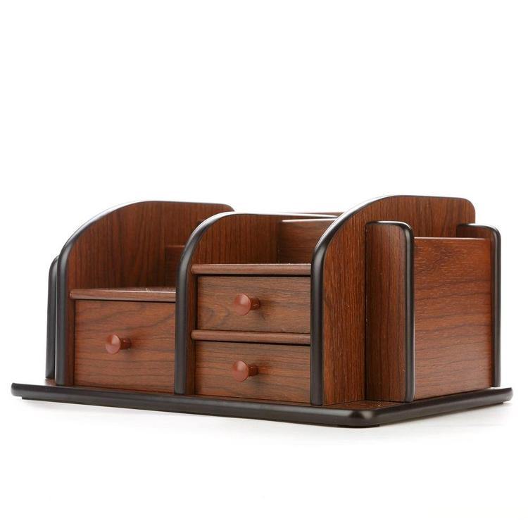Wood Office Supplies Desk Organizer Rack - Mygiftss