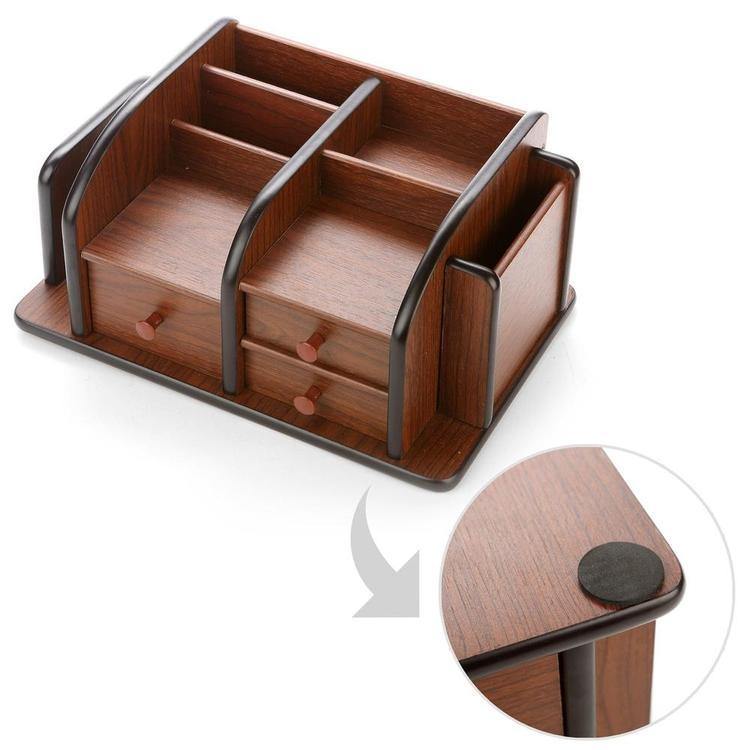 Wood Office Supplies Desk Organizer Rack - Mygiftss