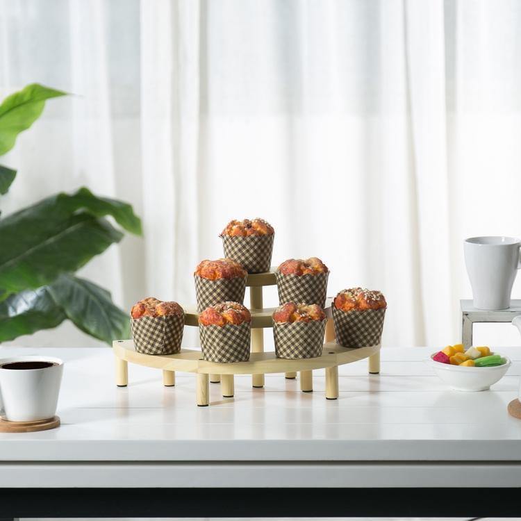 Wood Semicircle Cupcake Display Stand - Mygiftss